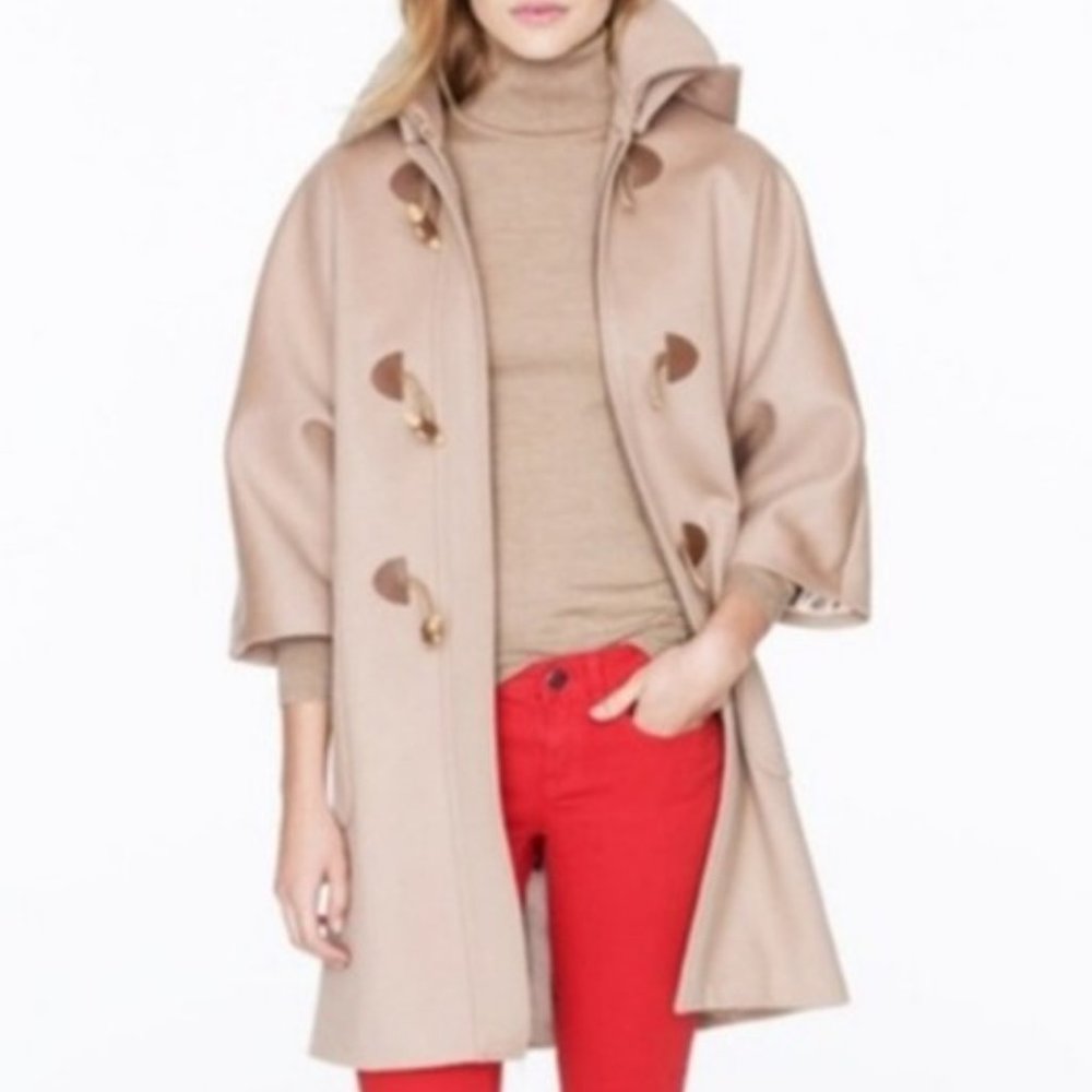 JCREW COLLECTION Wool Toggle Coat NWT, Tan Color, Size Small